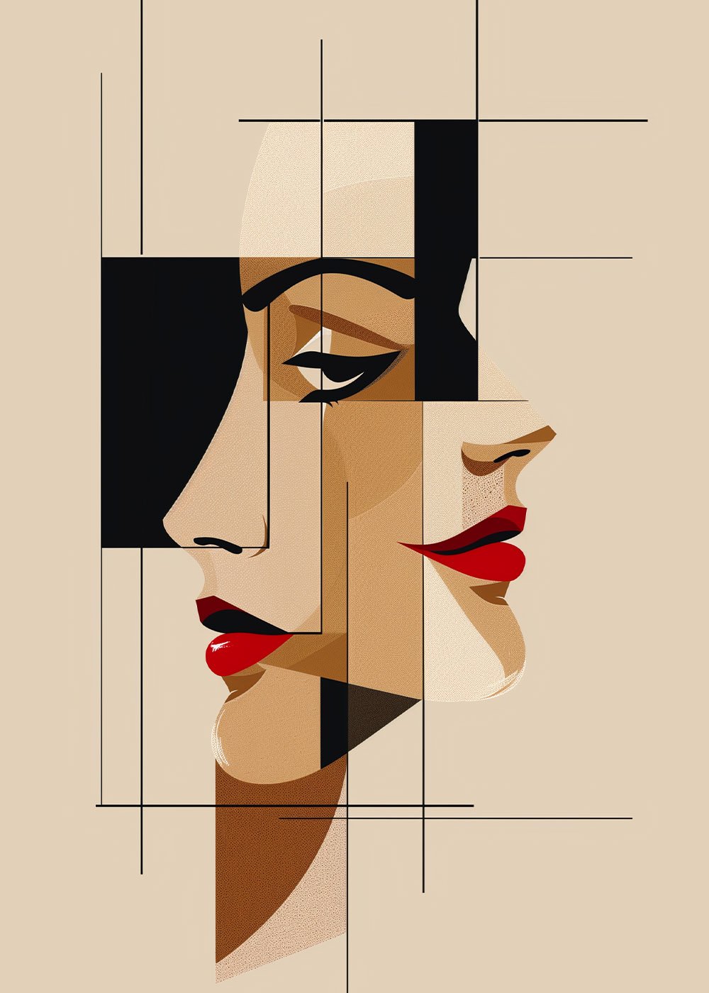 Abstract Face Art תמונה 4